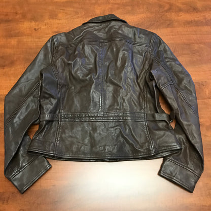 Polo Ralph Lauren Women's Leather Moto Biker Jacket - Brown