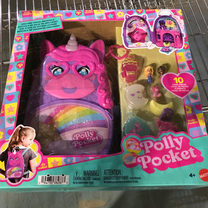 Polly Pocket Unicorn Travel Backpack Playset