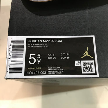Air Jordan MVP 92 Big Kids' Shoes - Black / Infrared 23