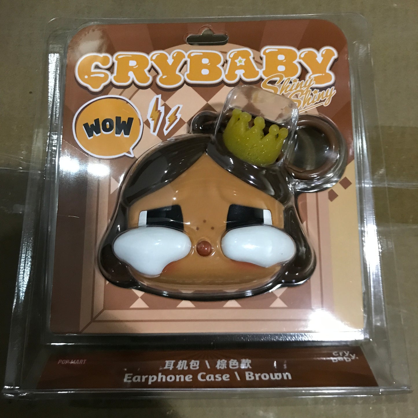 Pop Mart CRYBABY SHINY SHINY Series-Earphone Case - Brown