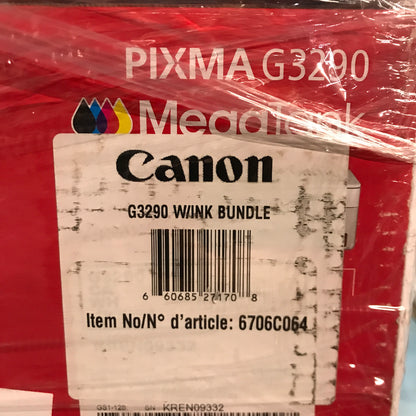 Canon Pixma G3290 All-in-One Printer with Bonus Black Ink Bottle