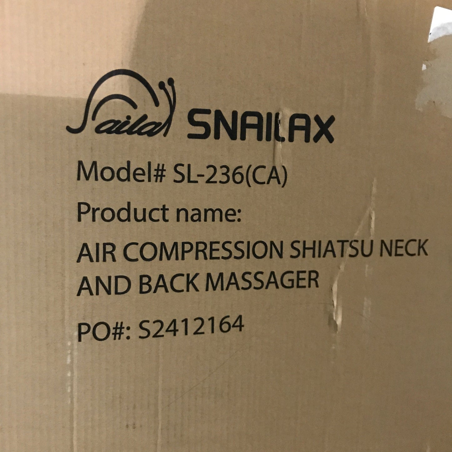Snailax Shiatsu Massage Chair Neck Back Massager with Heat & Compress - PICK UP ONLY