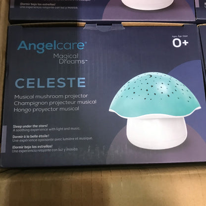 Angelcare Celeste Mushroom Baby Night Light Musical Projector