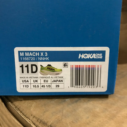 HOKA Men's Mach X 3 Running Shoes - Citrus/Neon Lime