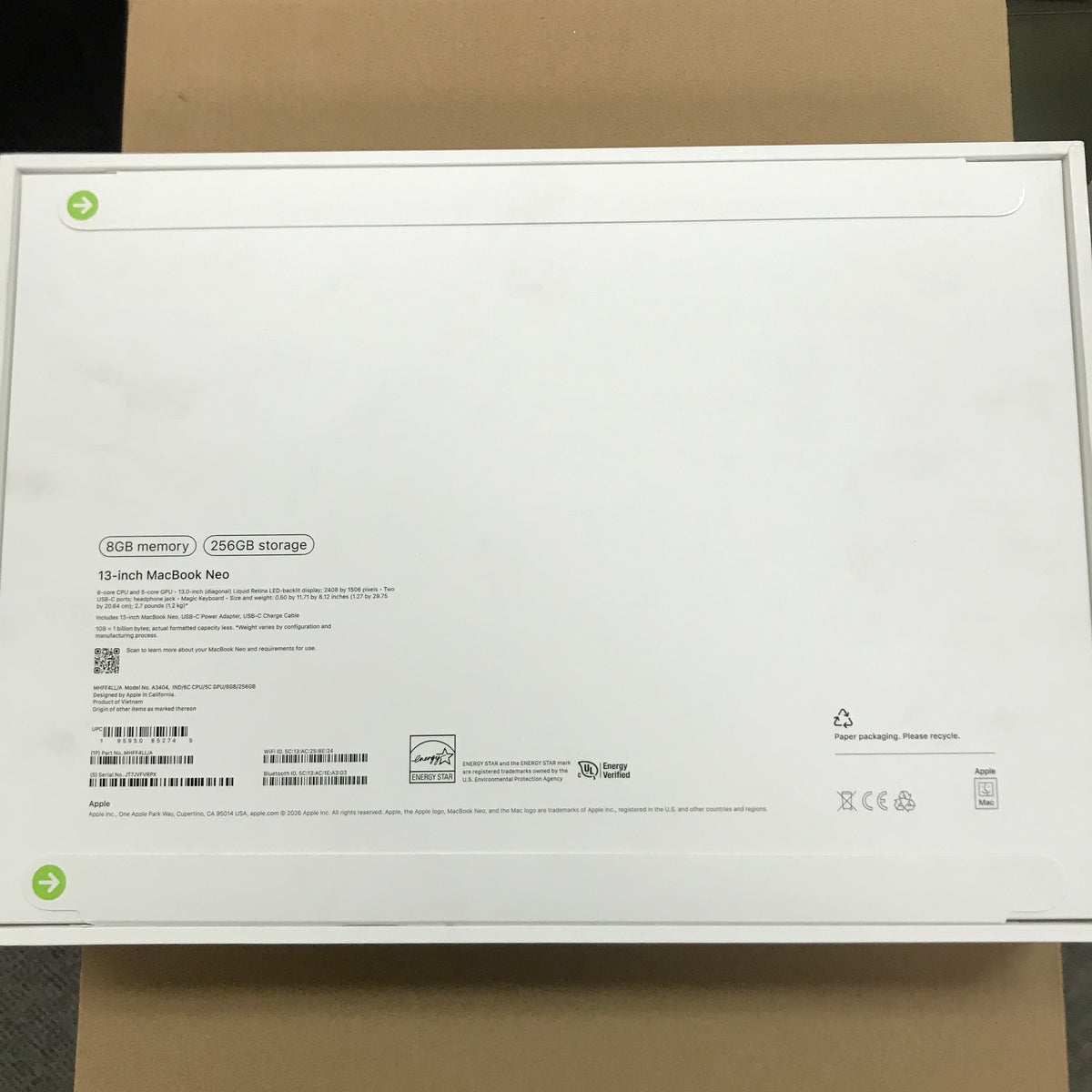Apple MacBook Neo 13" A18 Pro 8GB RAM 256GB SSD - Indigo