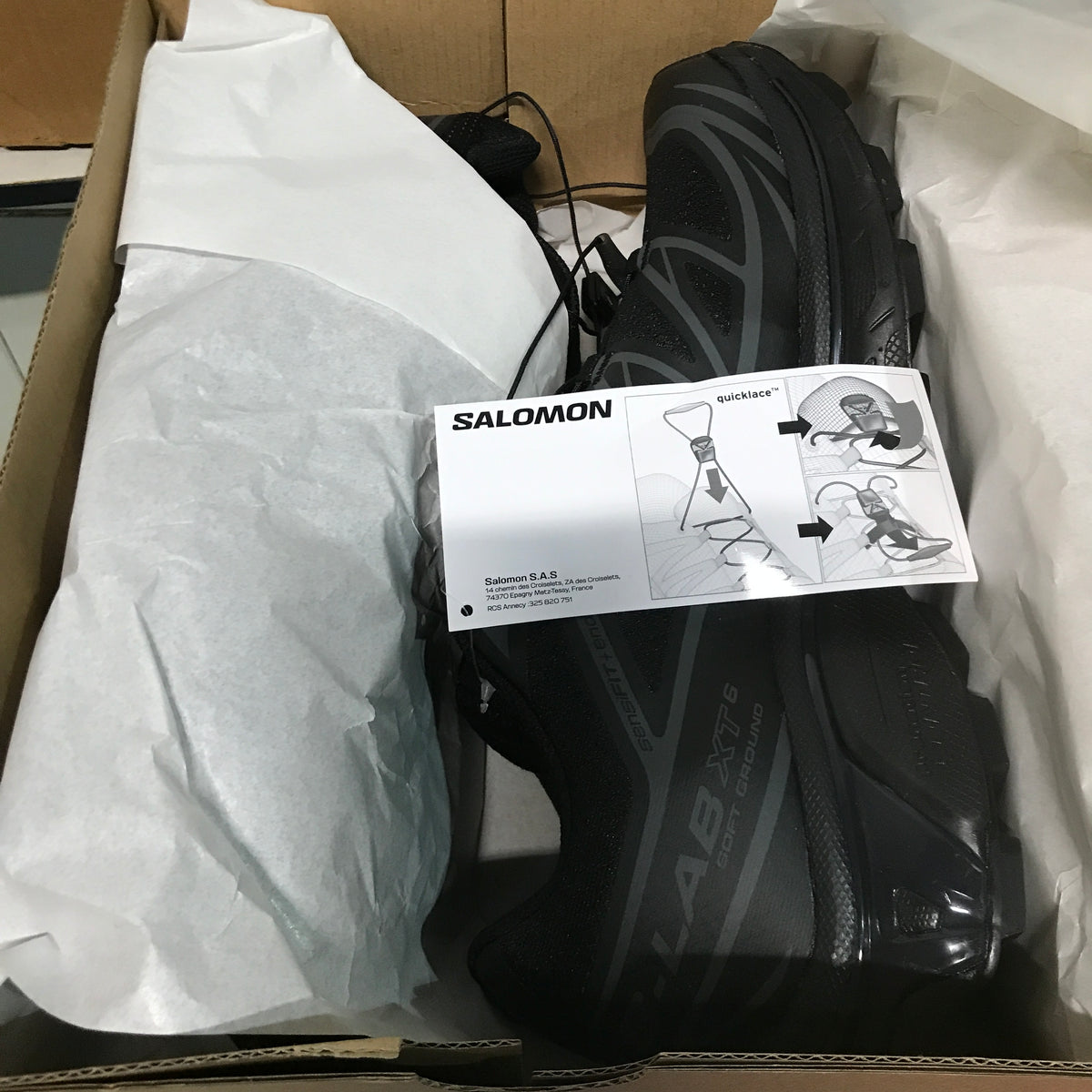 Salomon Unisex XT-6 GORE-TEX Sneakers - Black / Black / Phantom