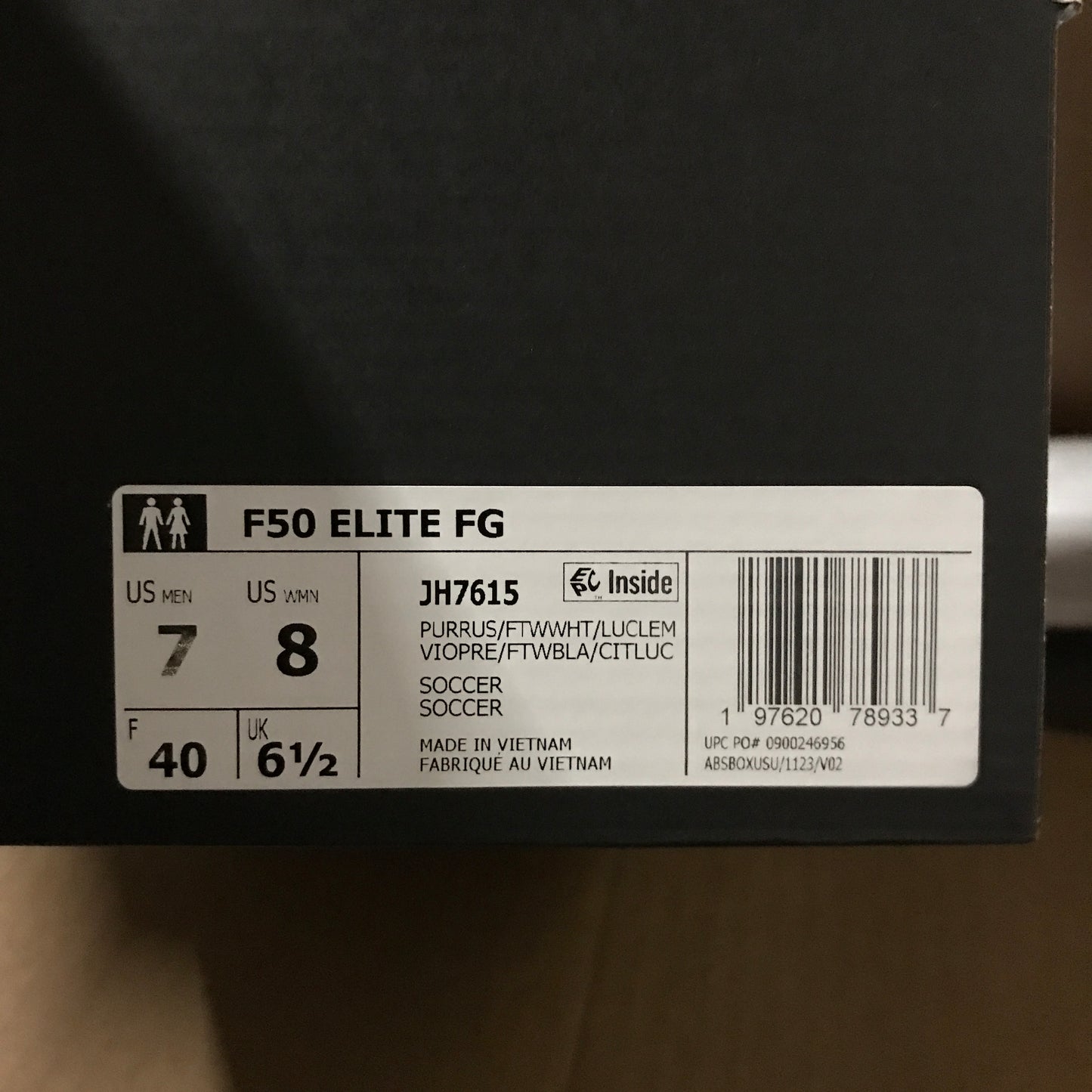 Adidas F50 Elite Firm Ground Cleats - Purple Rush/Cloud White/Lucid Lemon