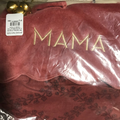 Pottery Barn Chris Loves Julia Stocking Collection MAMA - Red Lattice Red Cuff
