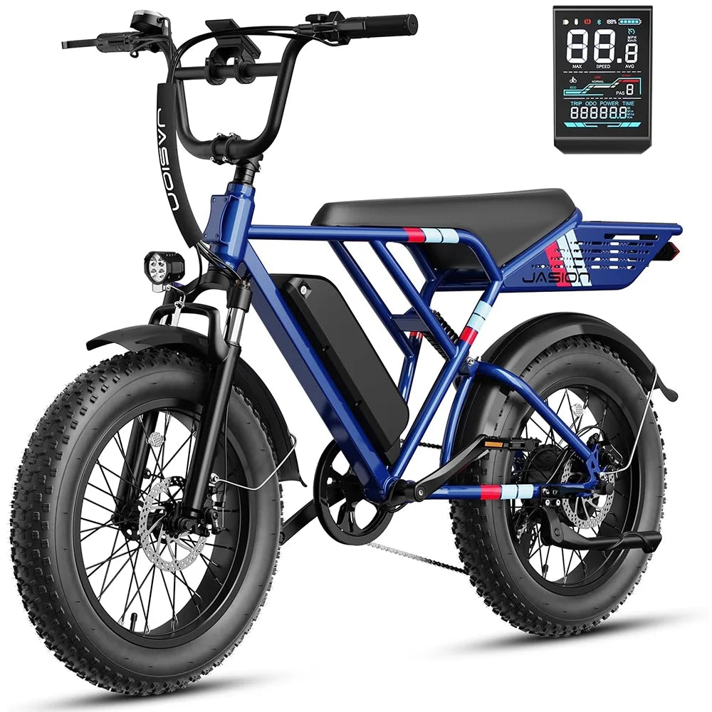 Jasion RetroVolt 750W Electric Bike for Adults (Blue) - PICK UP ONLY