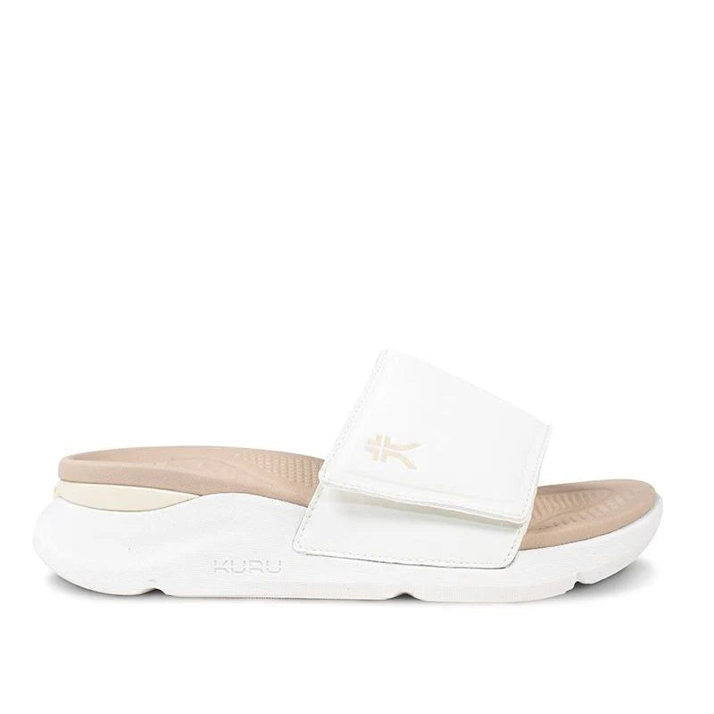 Kuru Moment Women's Slide - Bright White-Sand