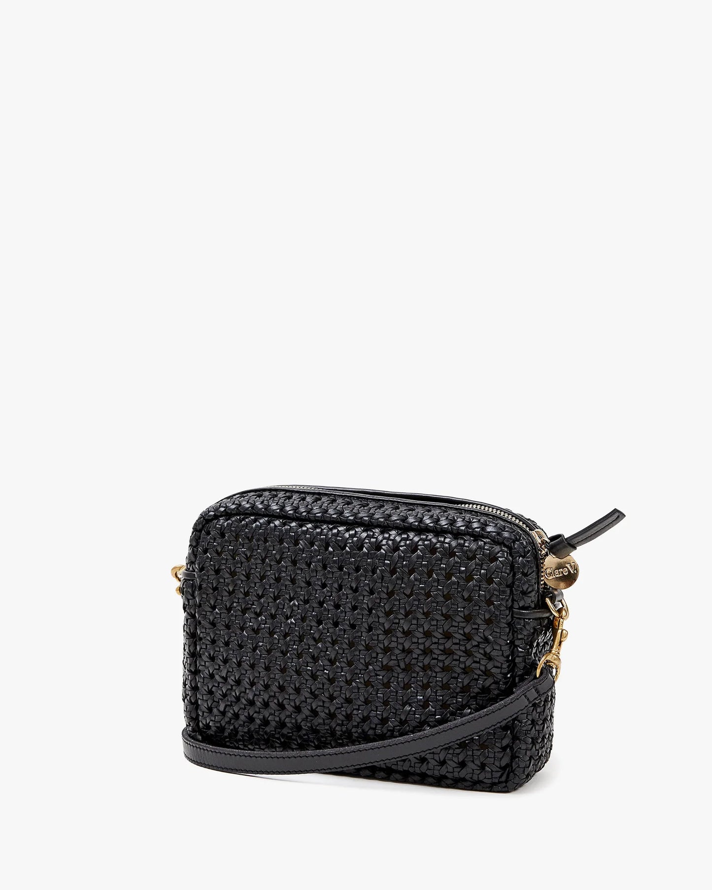Clare V. Midi Sac - Black Rattan