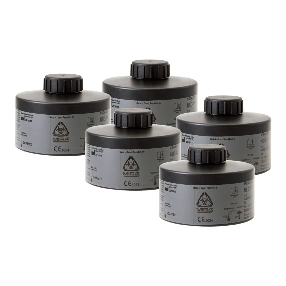 Mira Safety NBC-77 SOF 40mm NATO Filter For Gas Masks - 5 Pack