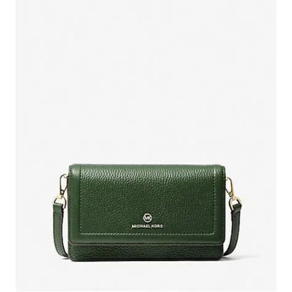 Michael Kors Jet Set Small Pebbled Leather Smartphone Convertible Crossbody Bag