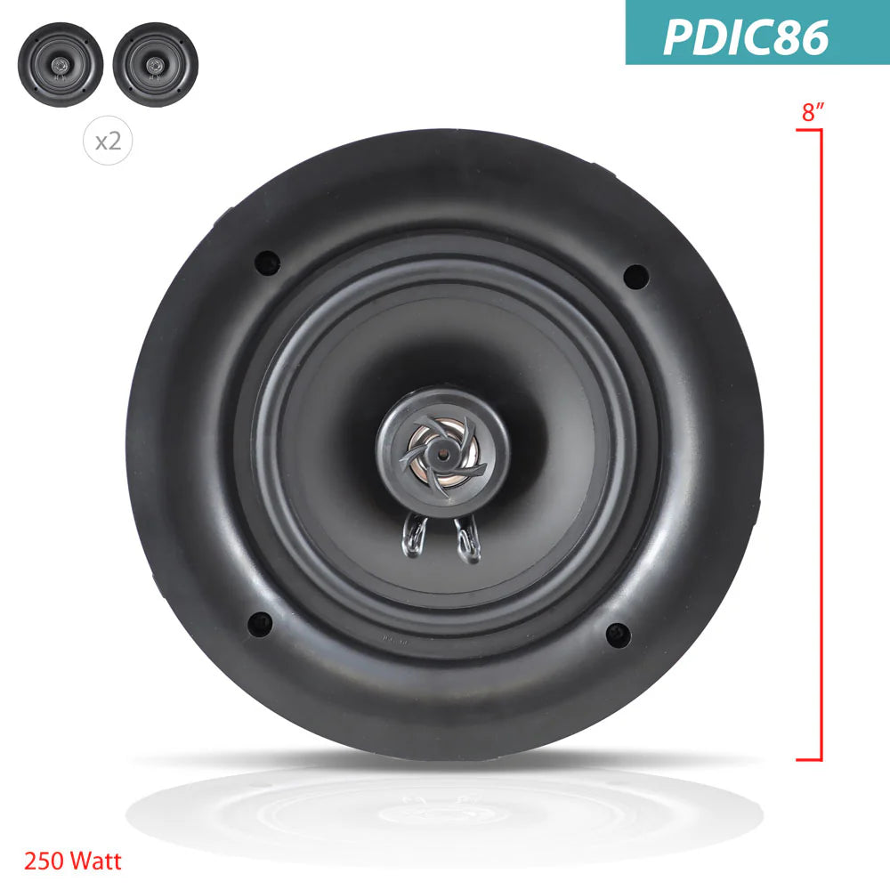 Pyle Home 8.0'' Home In-Wall / Ceiling Speakers