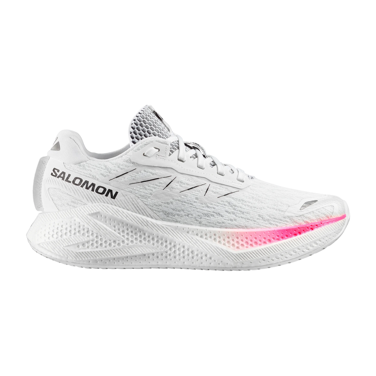 Salomon Men's Aero Glide 4 Road Running Shoes - White / White / Black