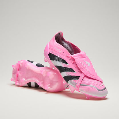 Adidas PREDATOR ELITE Fold-Over Tongue Firm Ground Soccer Cleats Beckham - Beam Pink / Core Black / Cloud White