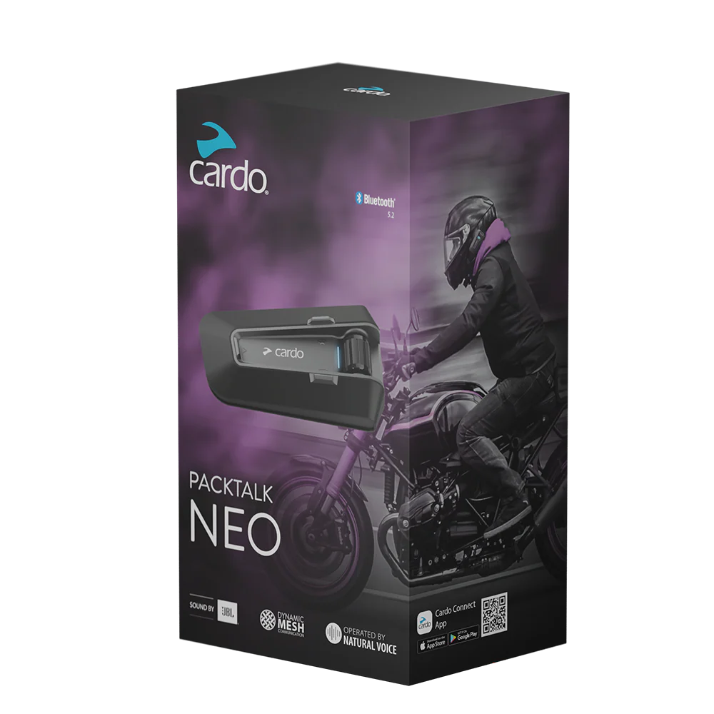 Cardo Packtalk Neo Single Motorcycle Helmet Communication Intercom System