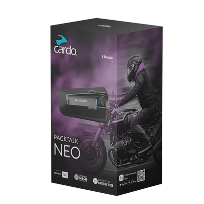 Cardo Packtalk Neo Single Motorcycle Helmet Communication Intercom System