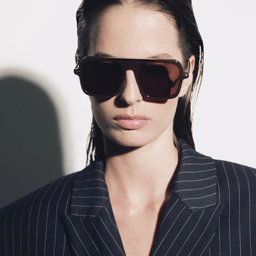 Past Midnight - The Retro Brown Sunglasses