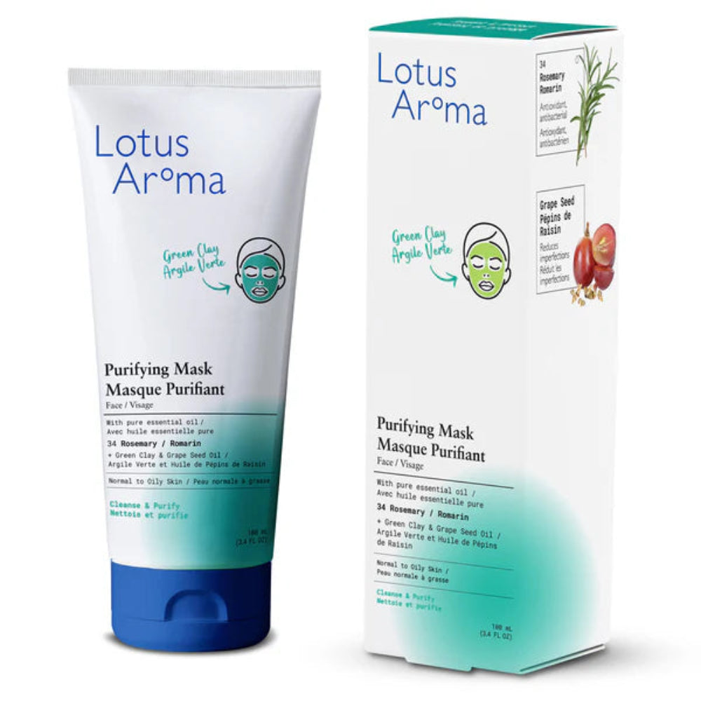 Lotus Aroma Purifying Facial Mask – Green Clay - 2 Pack