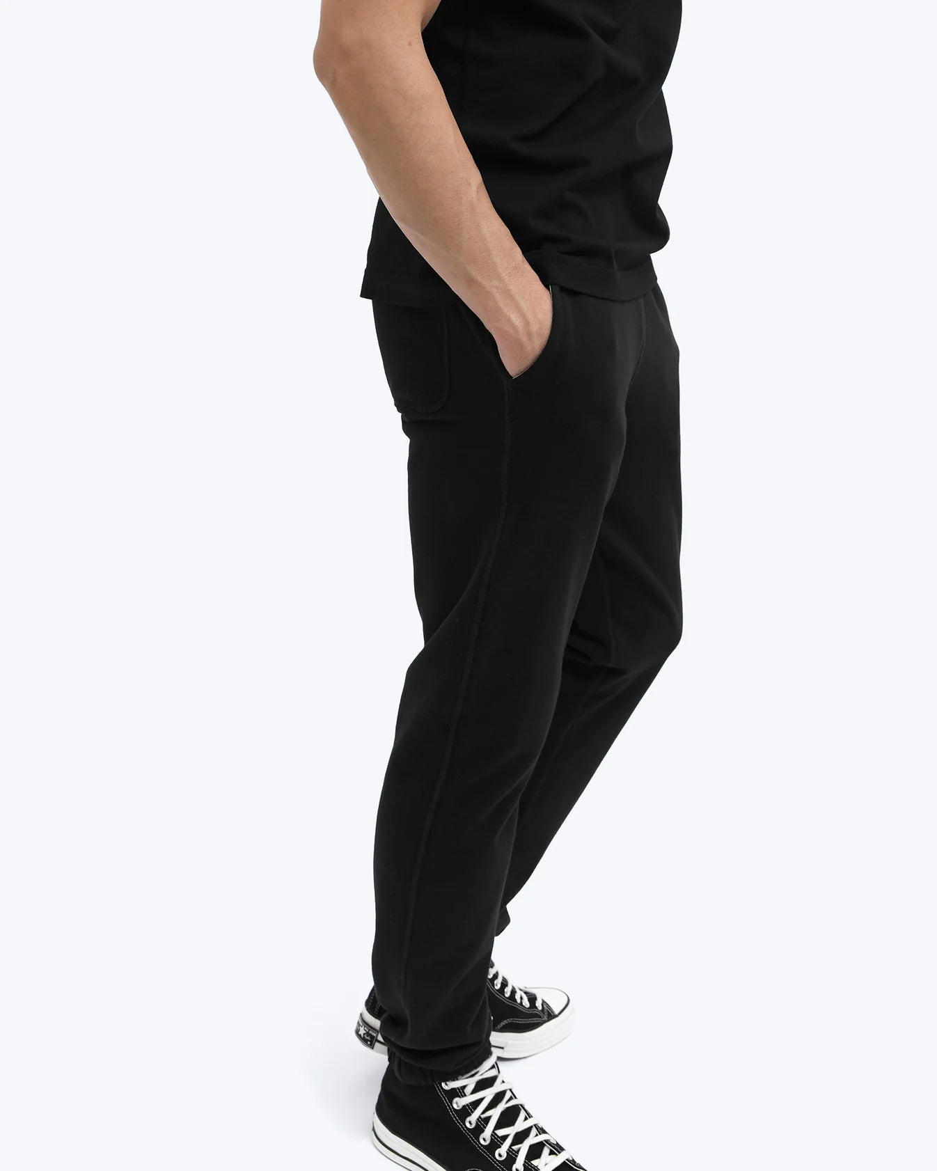Reigning Champ Midweight Terry Cuffed Sweatpant - Black