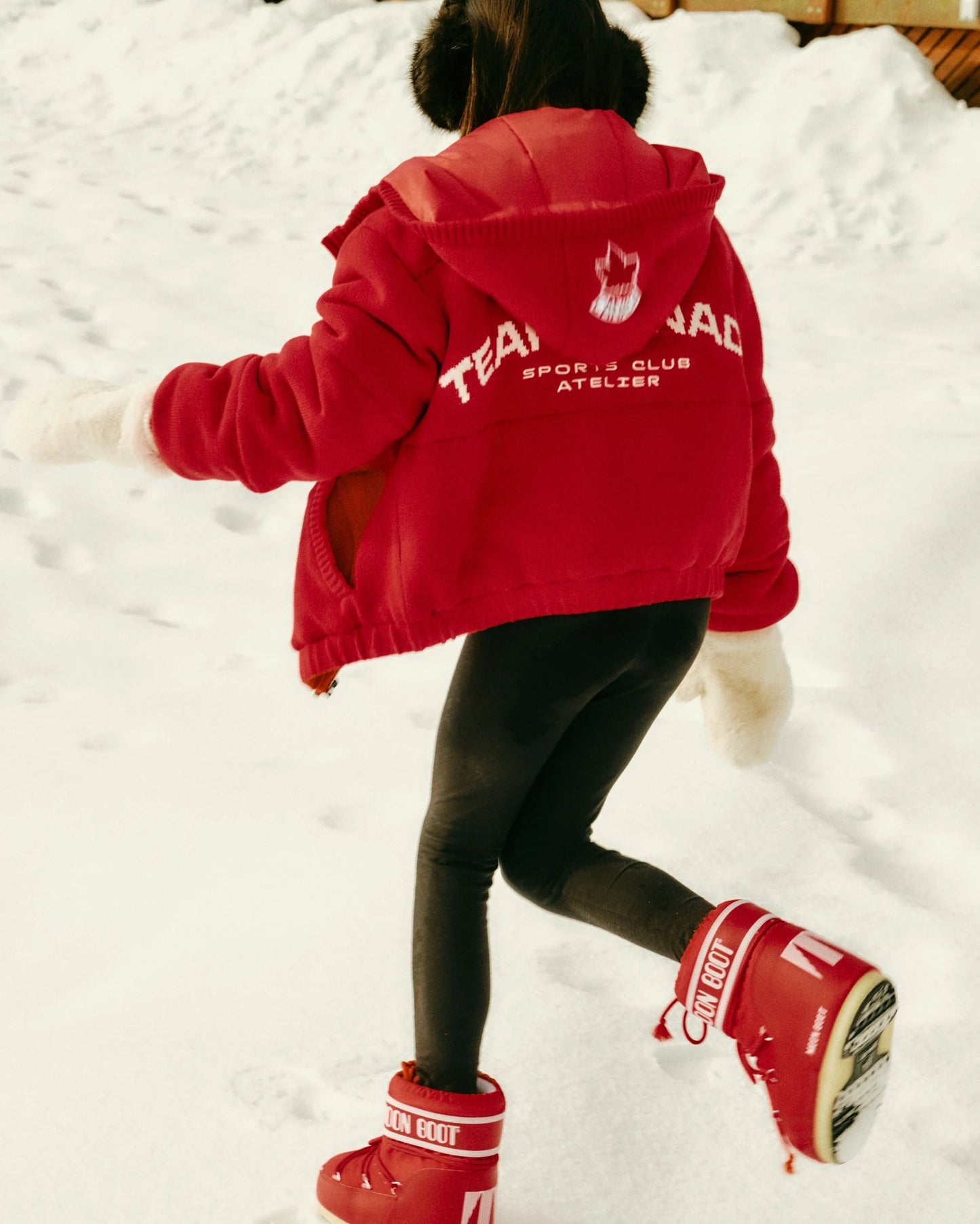 Sports Club Atelier Après Knit Puffer Red