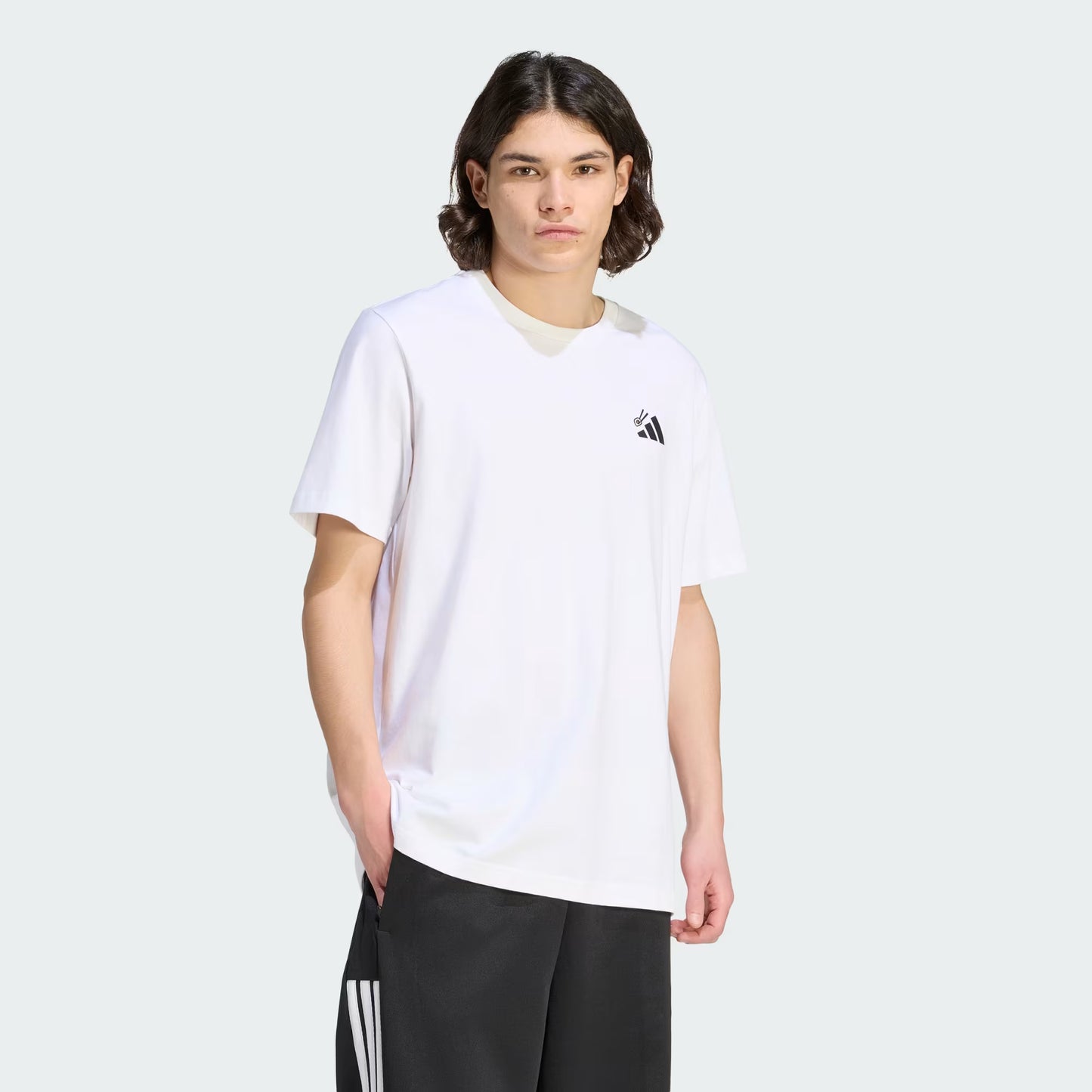 Adidas Mens Sushi Logo Graphic T-Shirt - White