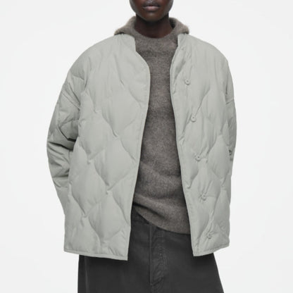 COS Oversized Quilted Jacket Women's - Sage Green