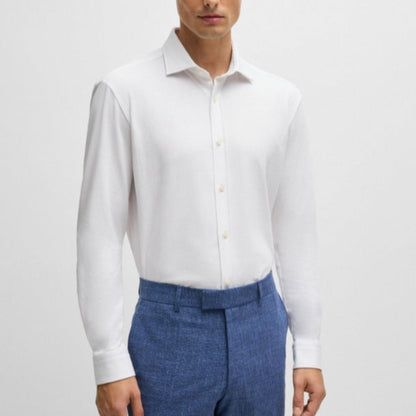 Hugo Boss - Slim Fit Jersey Dress Shirt - White