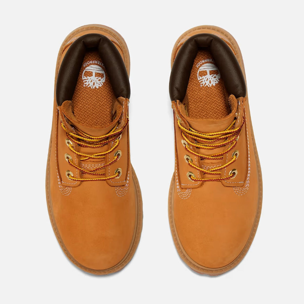 Timberland Premium 6-Inch Waterproof Boot - Junior 4M Wheat Nubuck
