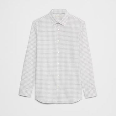 Banana Republic Athletic-Fit Dress Shirt - Charcoal Windowpane