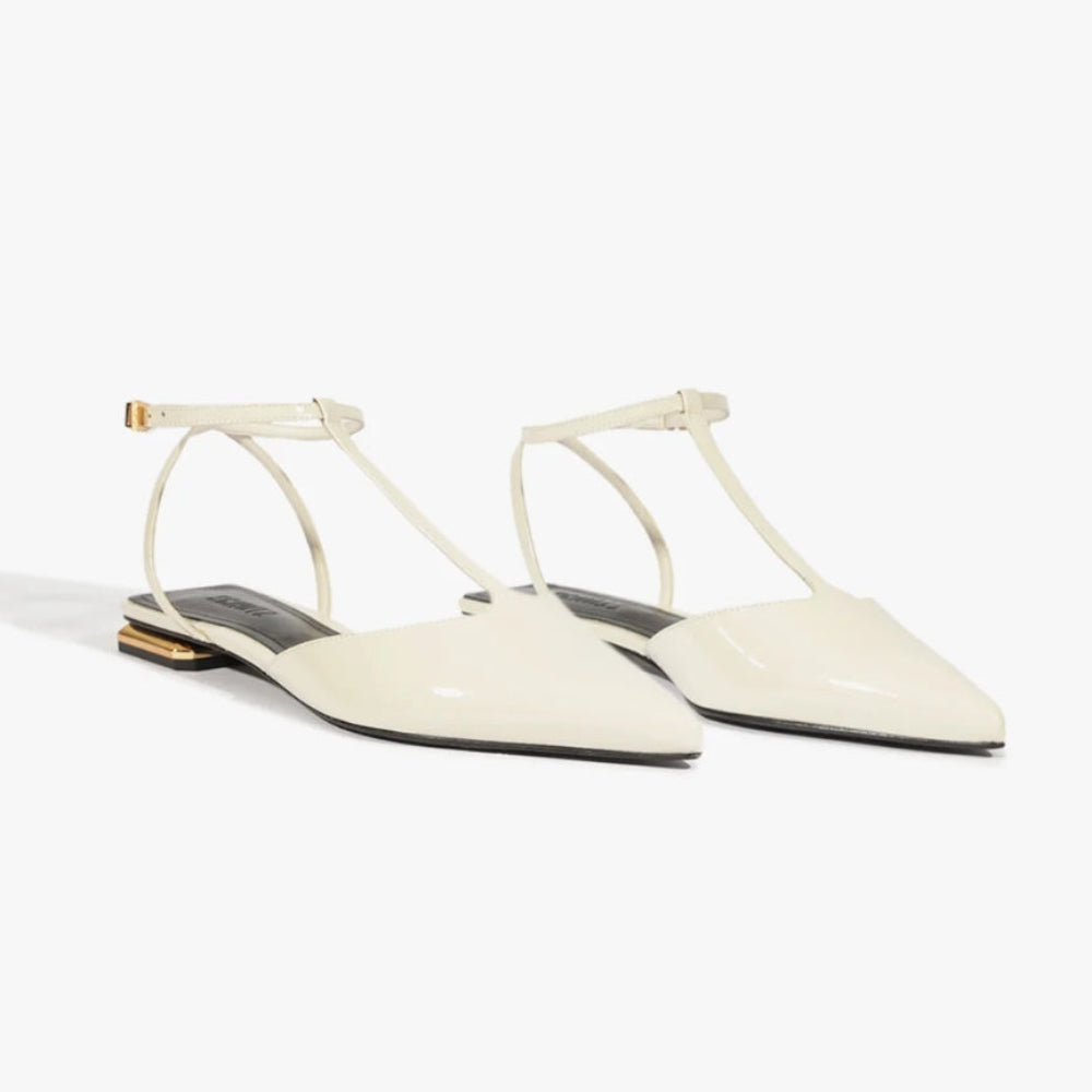 Schutz Allure T Patent Flat - White