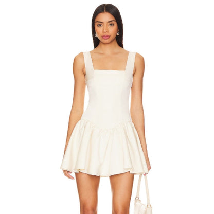 WeWoreWhat Corset Peplum Satin Mini Dress
