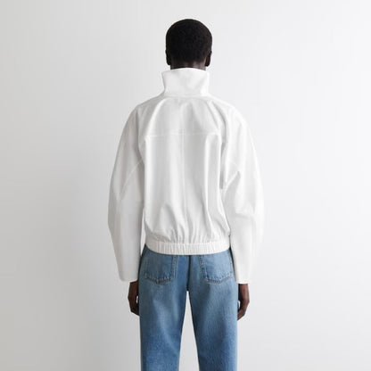 COS Draped-Collar Cotton Blouse Women's - White