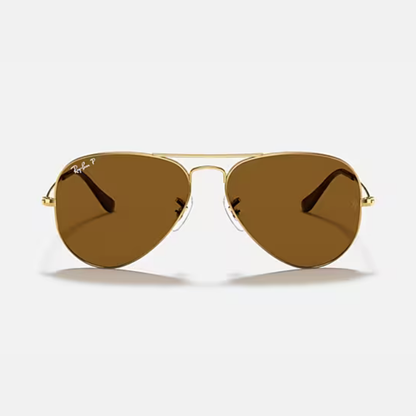 Ray-Ban Aviator Classic Sunglasses - Polished Arista Gold / Brown Polarized