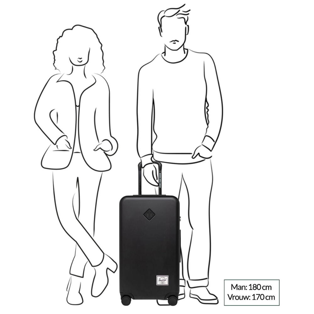 Herschel Heritage 27.17" Hard Side Luggage - Black
