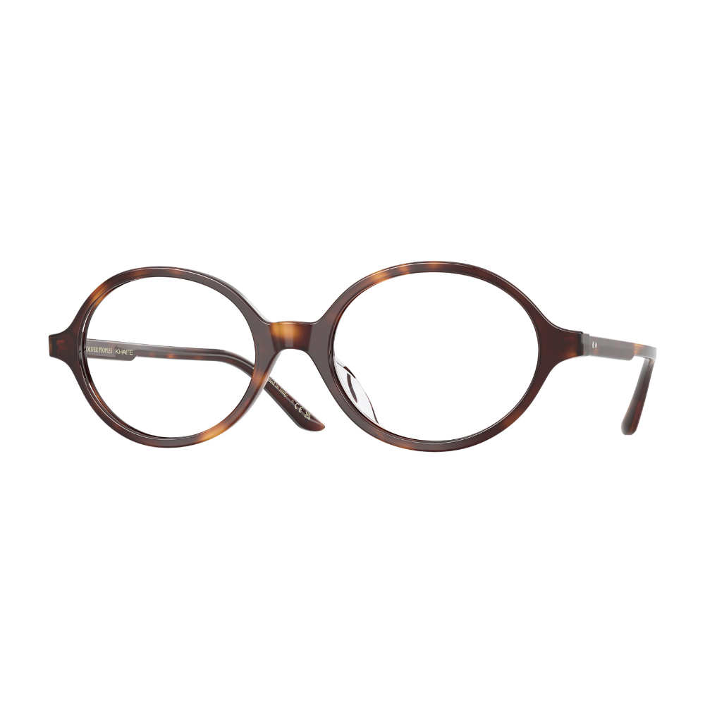 Oliver Peoples x Khaite Oval Glasses - Dark Mahogany