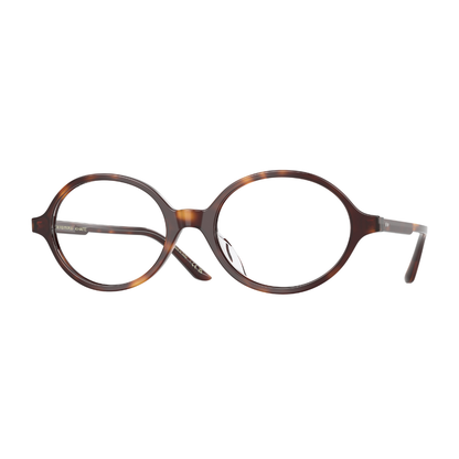 Oliver Peoples x Khaite Oval Glasses - Dark Mahogany