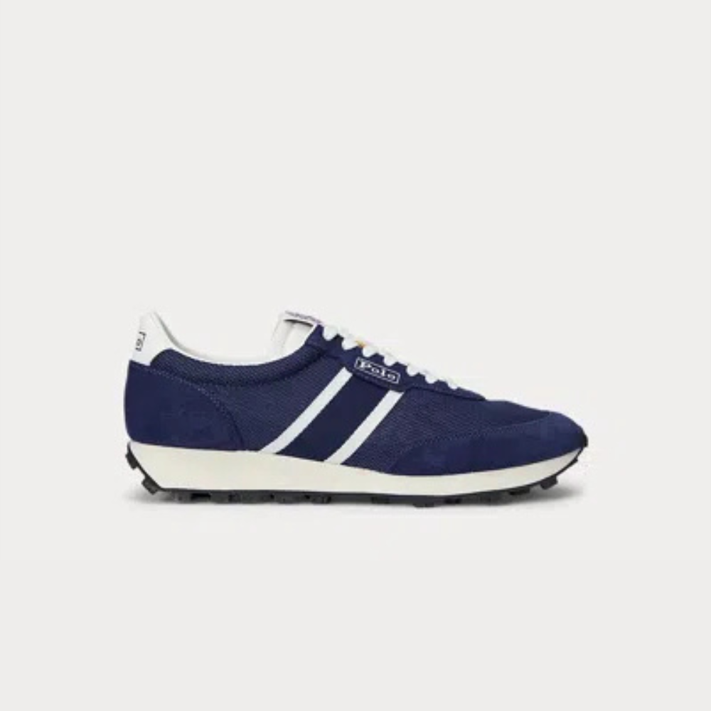 Polo Ralph Lauren PRL Trail 100 Suede & Mesh Sneaker - Navy / White