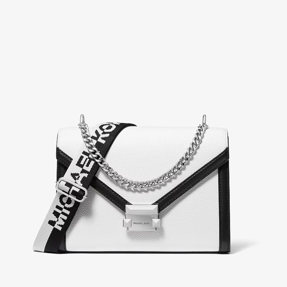 Michael Kors Whitney Medium Two-Tone Shoulder Bag - White