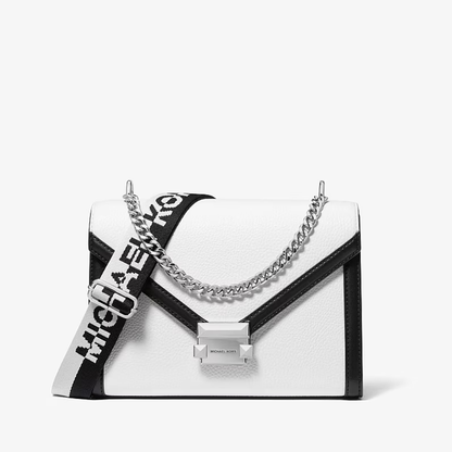 Michael Kors Whitney Medium Two-Tone Shoulder Bag - White