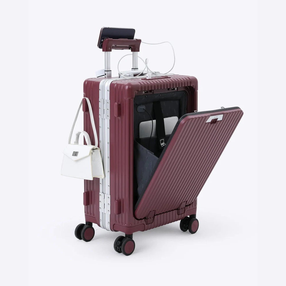 NOBL Carry-On: All-in-One Suitcase - Burgundy