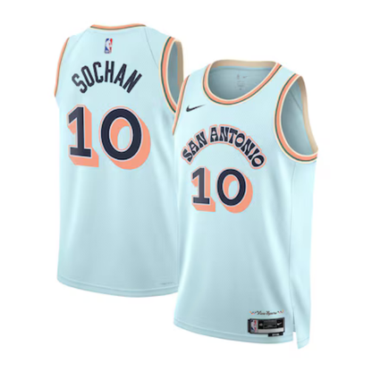 Jeremy Sochan Signed San Antonio Spurs City Edition Jersey