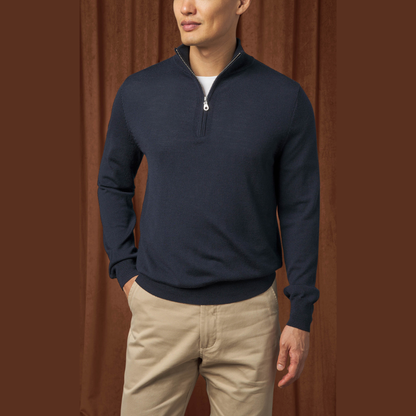 Spier & Mackay Navy Quarter Zip Sweater
