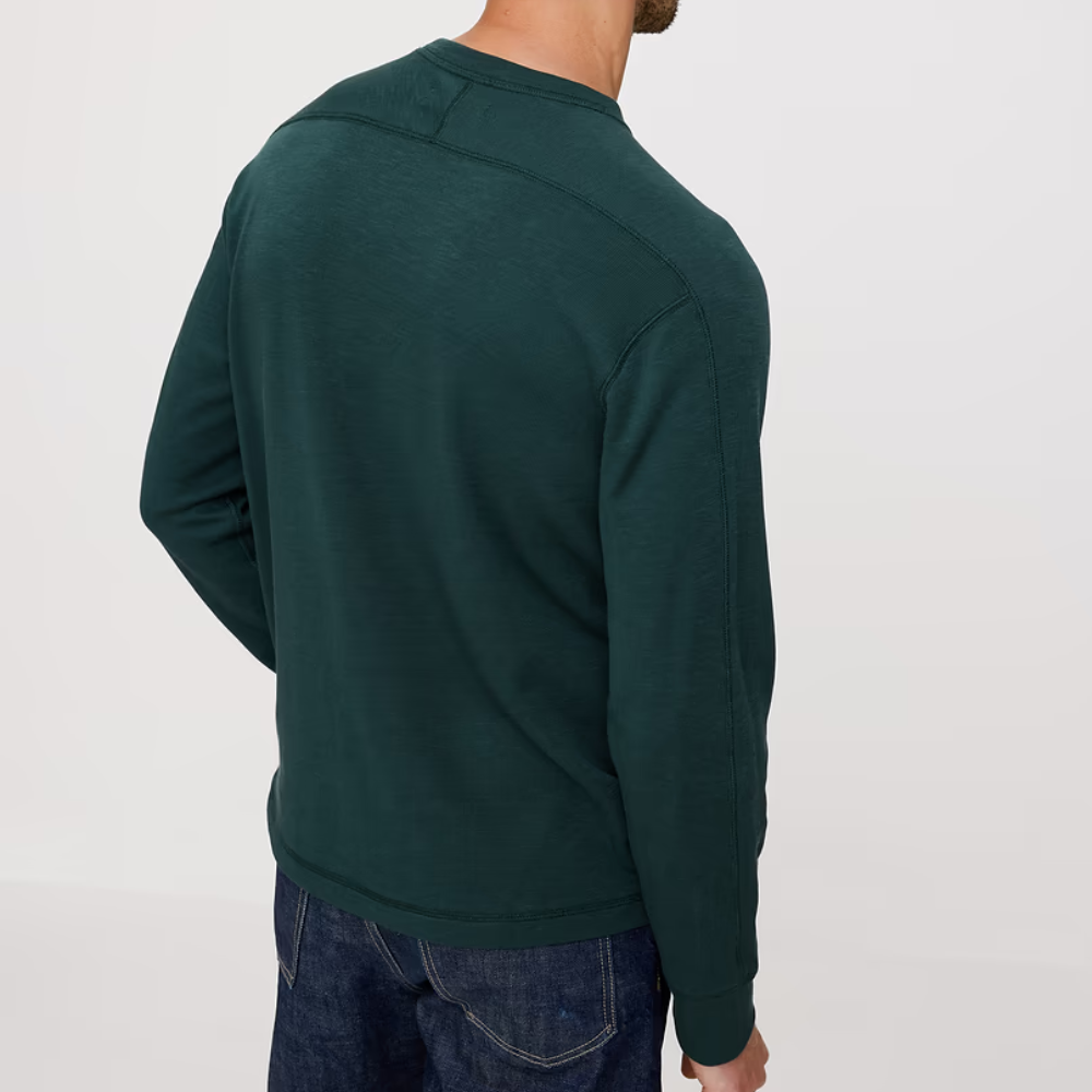 Banana Republic Slub Double-Knit Crew-Neck T-Shirt - Storm Slate Green