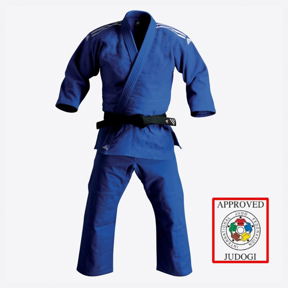 adidas IJF Champion III Judo Gi - Blue/Gold