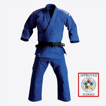 adidas IJF Champion III Judo Gi - Blue/Gold