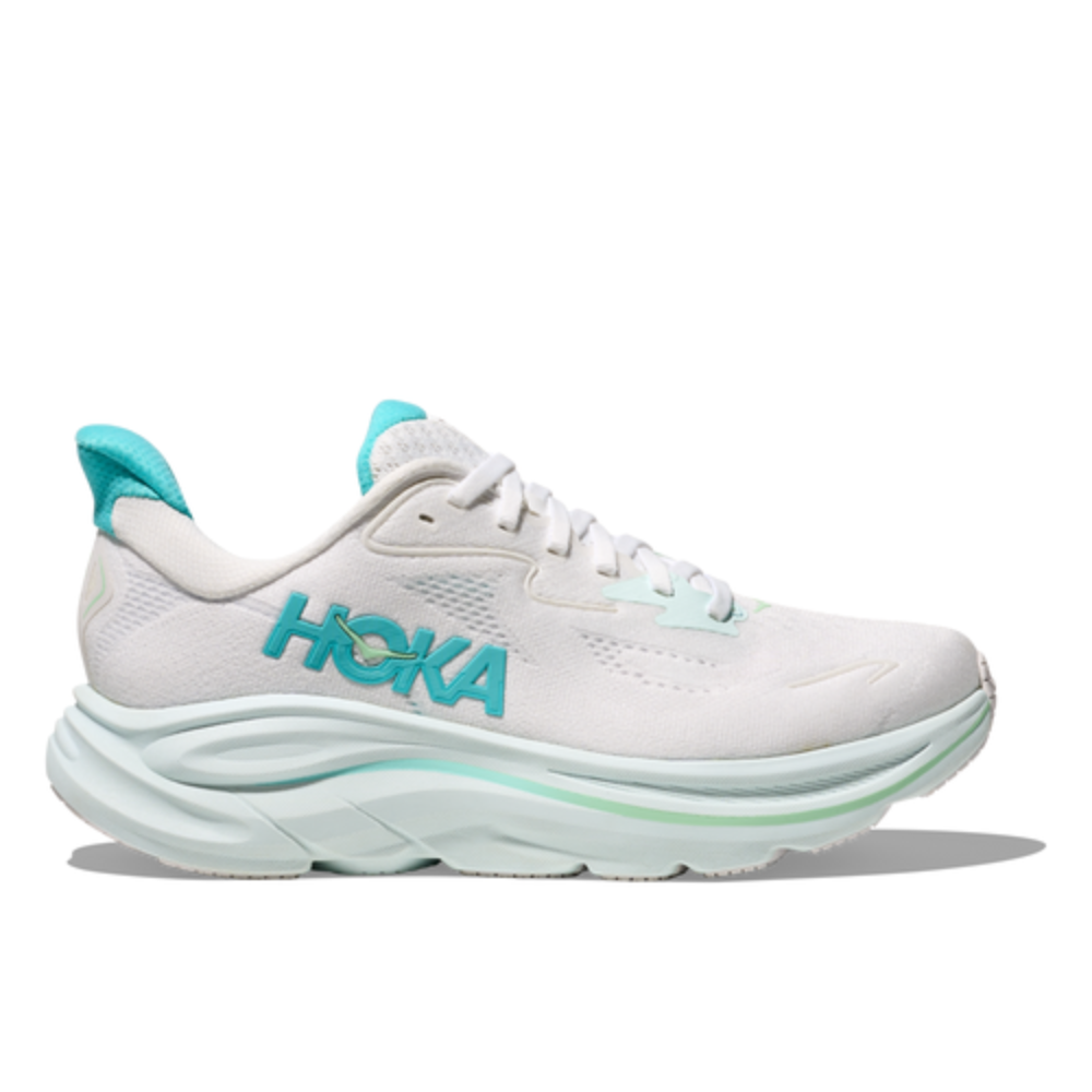 HOKA Women's Clifton 10 Running Shoes - White Cielo Blue