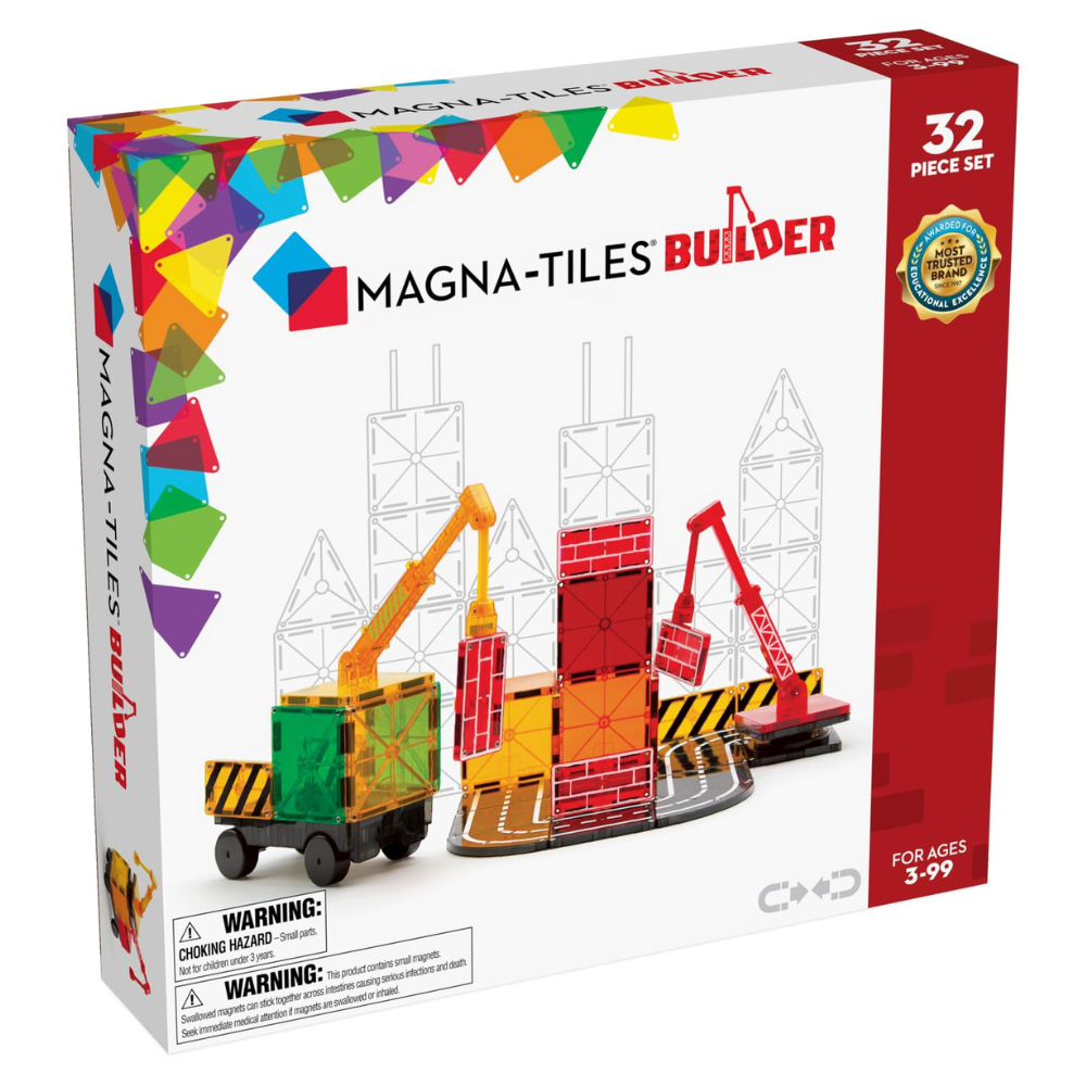 MAGNA-TILES Builder 32-Piece Magnetic Construction Set
