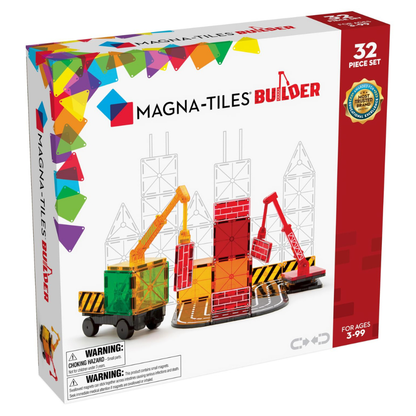 MAGNA-TILES Builder 32-Piece Magnetic Construction Set